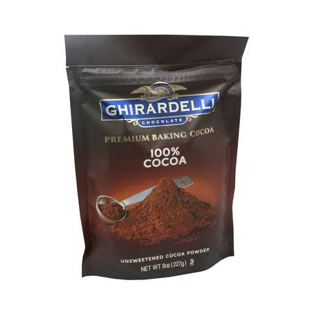 GHIRARDELLI Ghirardelli Unsweetened Cocoa Powder 8 oz. Pouch, PK6 61703
